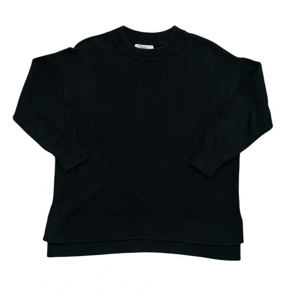 StorQ Maternity Cloud Cotton Crewneck Black Sweater Women’s Size XS Small - Picture 2 of 10